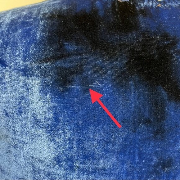 NWT XS Planet Blue Blu Moon Bell Sleeve V-neck Blue and Black Velvet Dress - Picture 6 of 9